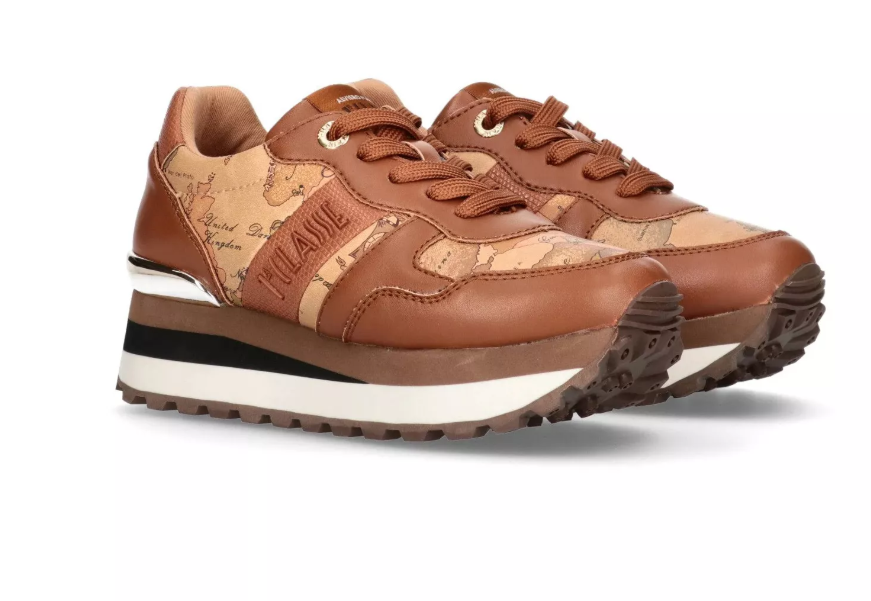 Alviero Martini Prima Classe Women’s Camel Lace-Up Shoes