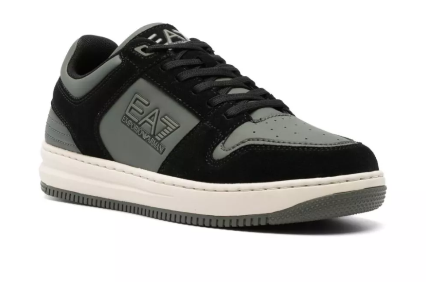 EA7 Men’s Green Lace-Up Sneakers for Fall/Winter